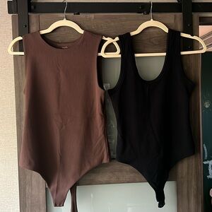 2 nuuds ribbed bodysuits